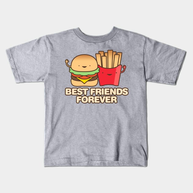 Hamburger Day Best Friends Forever Kids T-Shirt by Designkix